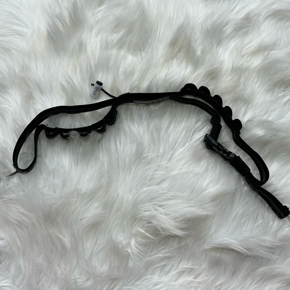 Black Running Waist Belt with Bib Attachments
